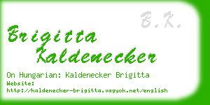 brigitta kaldenecker business card